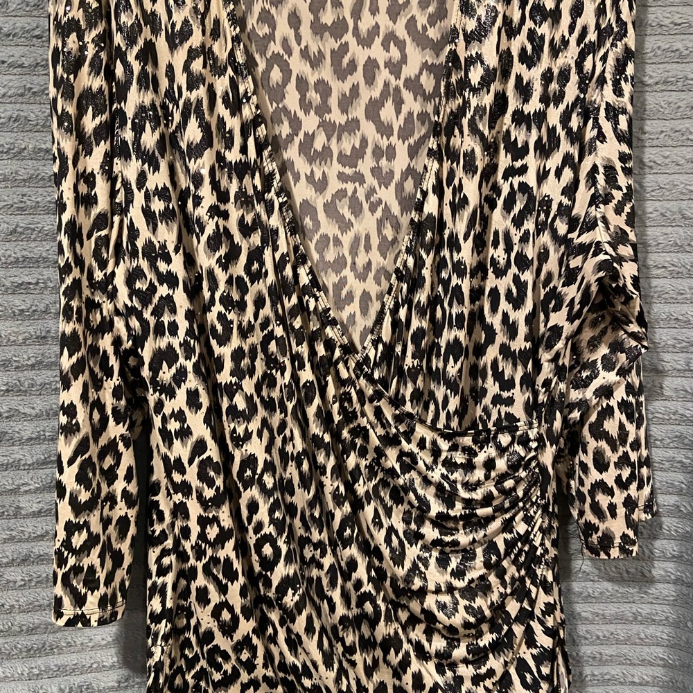 Soft sparkly silky-like blouse - 2X